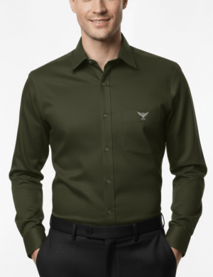 Cotton Broad - Olive Charcoal